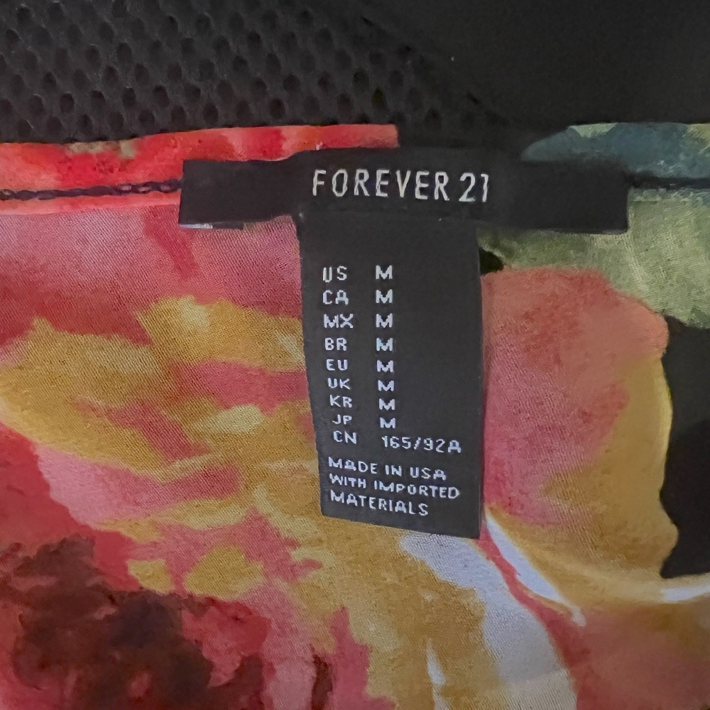 Forever 21 Sheer Floral Crop Top, size M - Picture 5 of 5